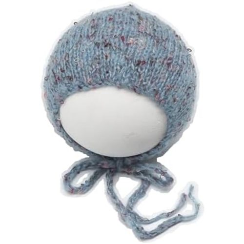 Newborn Baby Photography Props Hat Crochet Knitted Classic Tweed Bonnet Unisex Photo Shoot Outfits Handmade Hat