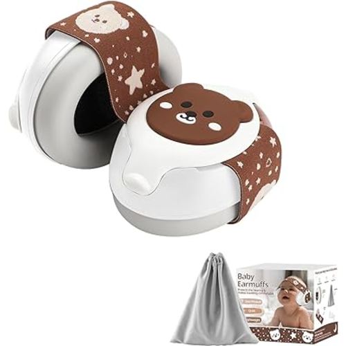 Baby Headphones,Baby Noise Cancelling Headphones with Adjustable Headband & Carrying Bag,25dB Noise Reduction Rating Infant Earmuff for Babies 0-36 Months,Baby Airplane Essentials for Travel & Sleep