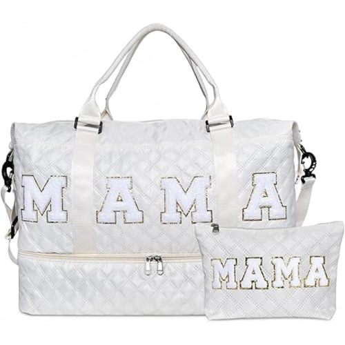 MAMA Hospital Bag For Women Labor Delivery Pregnancy Maternity Travel Duffle Bag with Shoe Compartment for Mom Mommy