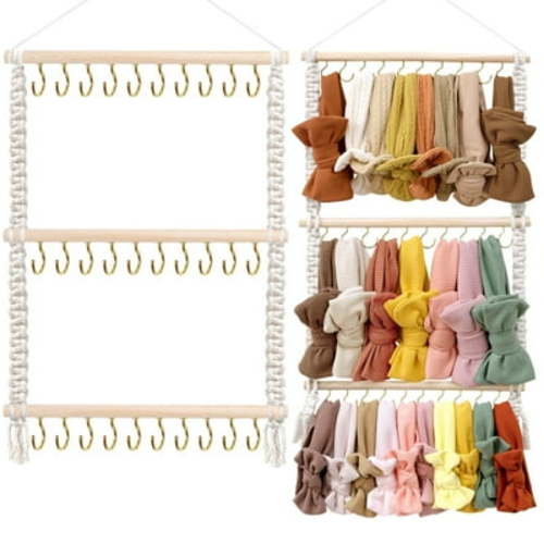 GuaLeg Headband Holder Hair Bows Organizer For Girls Baby Headbands Hair Accessories Organizer Storage Headband Wall Hanging Decor For Nursery Toddler Girls Room