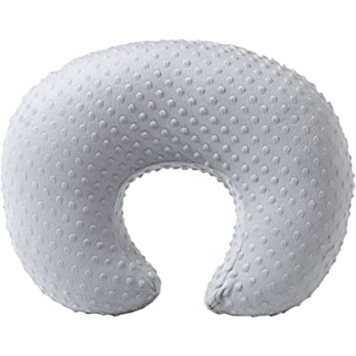 Nursing Pillow Cover, Breastfeeding Pillow Slipcover Snugly Fits for Nursing Pillow for Baby Boys and Girls, Premium Quality Microfiber, Ultra Soft Comfortable (Gray)