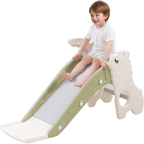 Toddler Slide for Kids Ball Pit Indoor Slide for Toddlers Baby with Basketball Hoop Slideway for Ball Pit Toddlers Kids