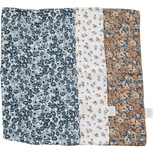 Mebie Baby Burp Cloths, Vintage Florals, Muslin Burp Cloth Set for Spit Up, Drool, and More, Boho Burp Cloths for Baby Boy and Girl, Baby Must Haves for Registry Lists and Gifts for Newborns