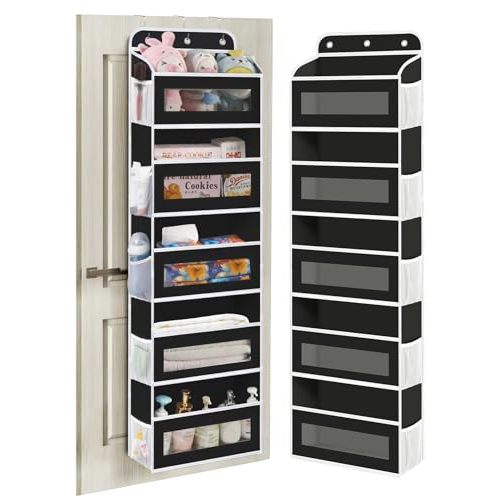 KYEVIS Over The Door Organizer, 5 Shelves Closet Door Hanging Organizer with 10 Mesh Pockets, Nursery Closet Organizers, Baby Essentials, Dorm Room Essentials for Girls