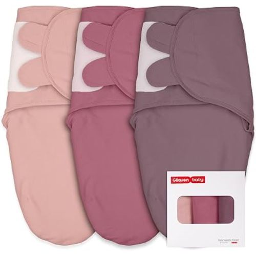 GLLQUEN BABY Swaddles for Newborns 0-3 Months, Adjustable & Easy Fastener