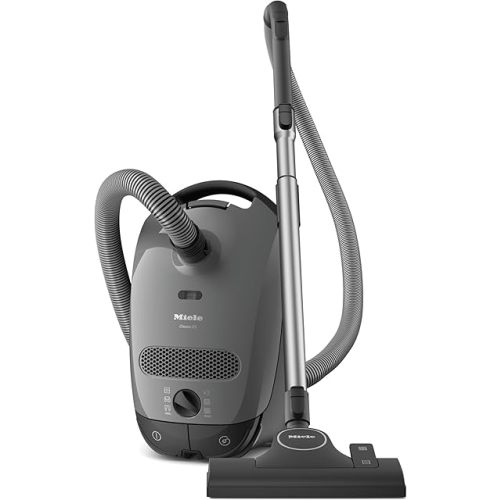 Miele Classic C1 Pure Suction Bagged Canister Vacuum, Graphite Grey - Portable, Household