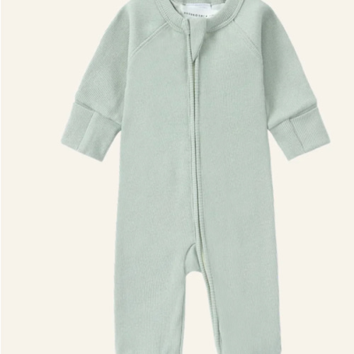 ORGANIC ZIP COVERALL SUIT | bornbaby