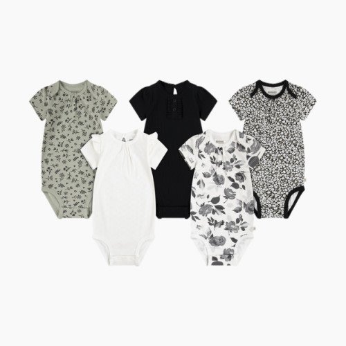 Huggies Elevated Bodysuit (5 Pack) - Snow White/Black, 3-6 M