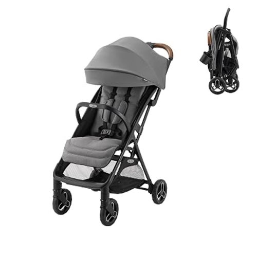 Graco Ready2Jet Compact Stroller Overhead Friendly Compact Travel Stroller with Automatic Fold, Kingston