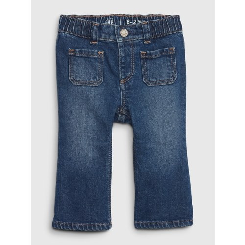 Baby Cotton Flare Jeans in medium wash, size: 3-6 M