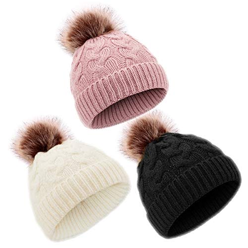 DANMY Baby Beanie Hat, Infant Newborn Toddler Winter Warm Knit Cap for Little Boys Girls, Winter Warm Hat