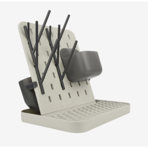 Boon Groove Vertical Baby Bottle Drying Rack - Customizable Drying Rack for Bottles, Toddler Cups, and Baby Accessories - Baby Bottle-Feeding Supplies - Holds 6 Baby Bottles