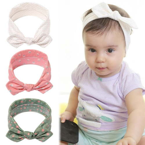 GERsome 3 Pack Baby Headbands Hairbands Hair Bow Elastics Handmade Hair Accessories for Baby Girls Newborn Infant Toddlers Kids