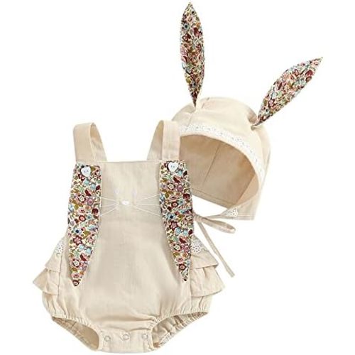 oneflow Baby and Toddler Girl Easter Outfit Bunny Romper/Dress Tulle Sleeveless Spark Sequin Tutu Dresses for Little Girls