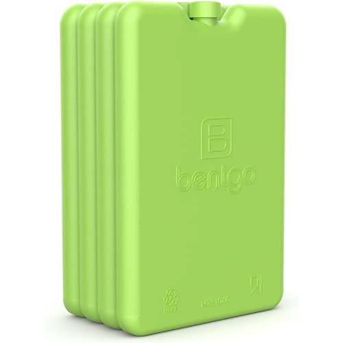 Bentgo Ice Lunch Chillers - Ultra-Thin Ice Packs Perfect for Everyday Use in Lunch Bags, Lunch Boxes and Coolers - 4 Pack (Green)