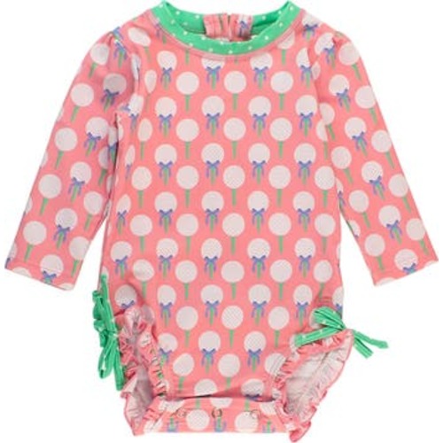 Baby Girls Long Sleeve UPF50+ One Piece Rash Guard, 6-12M