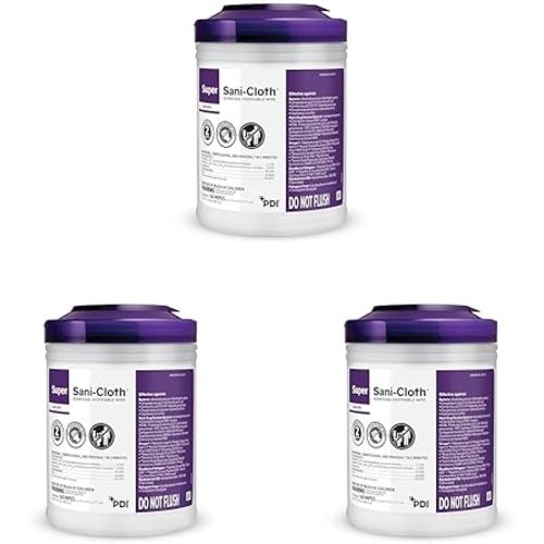 Professional Disposables Surface Disinfectant Super Sani-Cloth Wipes, 160Count (Pack of 3)