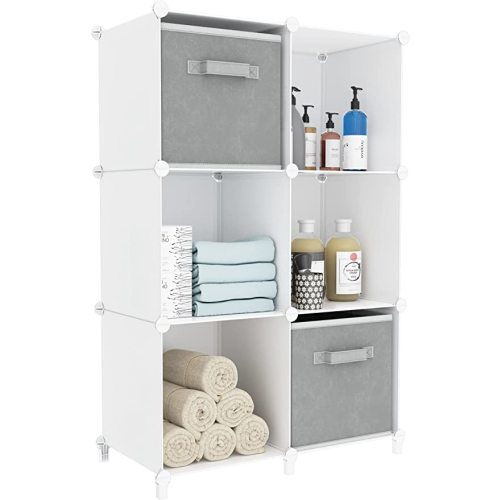 HOMIDEC Bathroom Organizer Cube Storage Organizer Closet Storage Cube Shelf Storage Bookcase Bookshelf