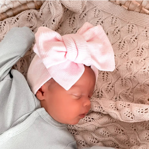Oversized Topknot | Waffle Baby Pink Marle – Little and Fern