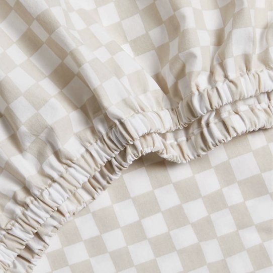 Venice Natural Taupe 100% Organic Cotton Baby Crib Fitted Sheet by Leanne Ford