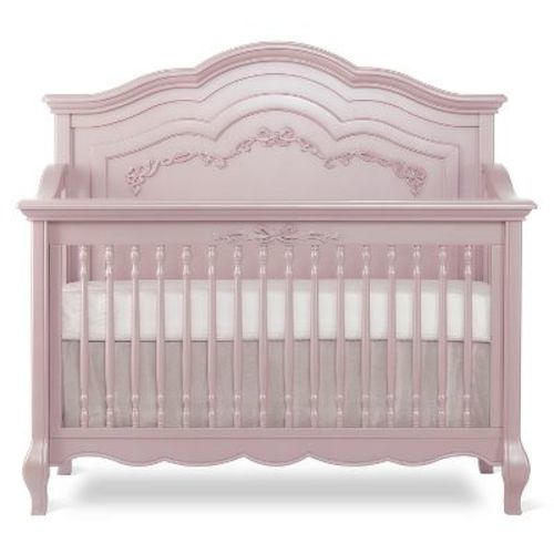 Aurora 5-In-1 Convertible Crib In Dusty Rose