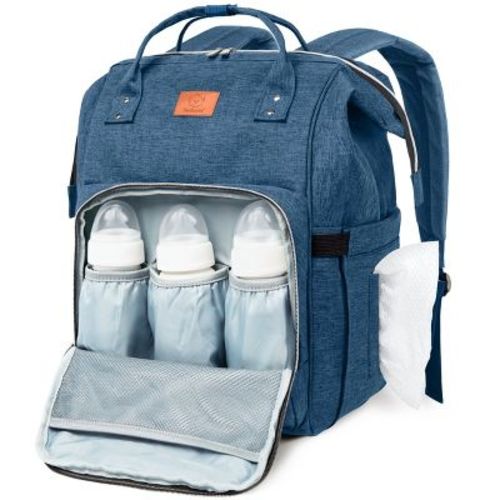 KeaBabies Original Diaper Bag Backpack, Multi Functional, Water-resistant, Large Baby Bags for Girls, Boys (Trendy Black)