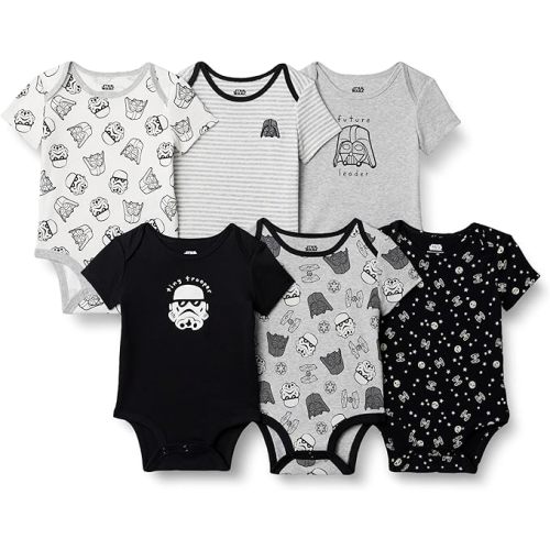 Amazon Essentials Disney | Marvel | Star Wars Unisex Babies' Short-Sleeve Bodysuits