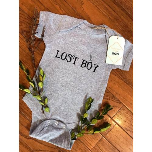 Lost Boy Peter Pan Onesie. Lost Boys. Never Grow Up. Neverland. Disney. Baby Onesie. Toddler T-shirts. Kids Clothing. Custom Gifts.