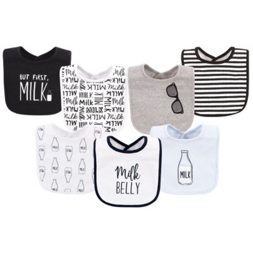 Little Treasure Baby Boy Cotton Bibs, Milk Belly, One Size