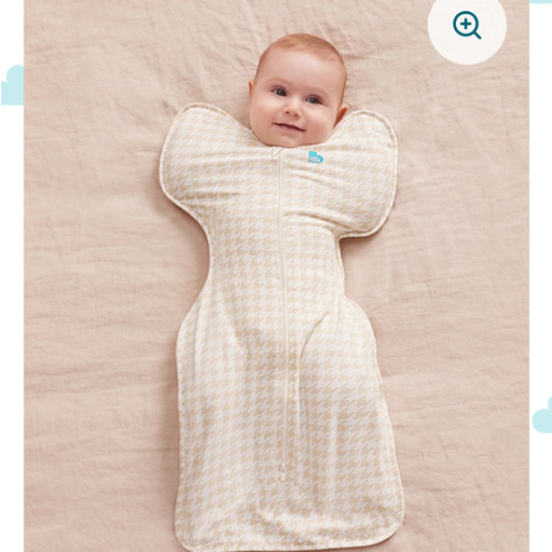 Swaddle Up™ 1.0 TOG Cotton Tan Houndstooth