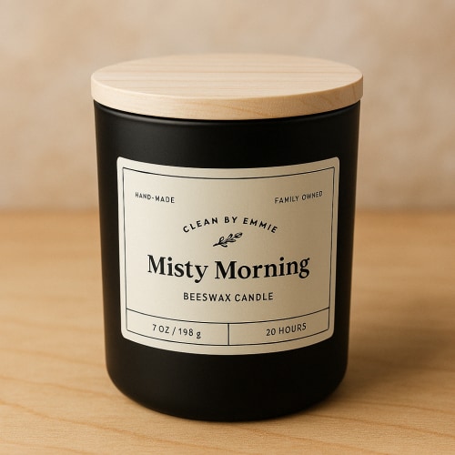 Misty Morning 100% Beeswax Candle with essential oils | In His Hands