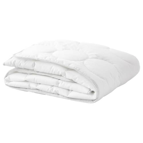 LENAST Duvet for crib - white/gray 110x125 cm (43x49 ")