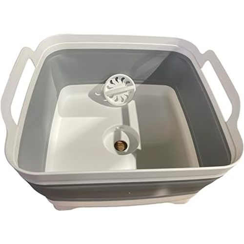 Collapsible Sink with Drain – Space-Saving, Lightweight, Compact & Durable, Foldable Sink for Home and Travel Use