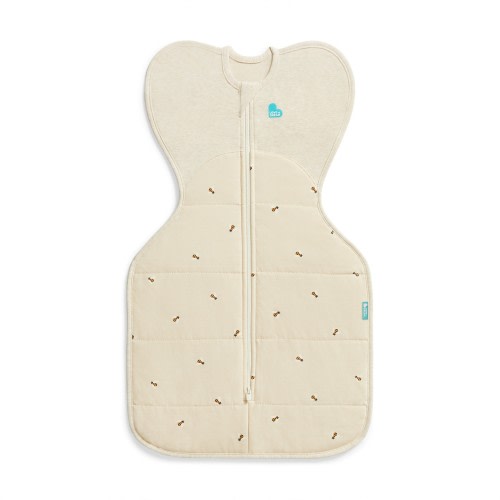Love To Dream Quilted Stretch Cotton Swaddle Up 2.5 Tog Bees Oat Size Small