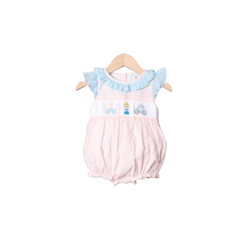 Smocked Princess Castle Swiss Dot Bubble