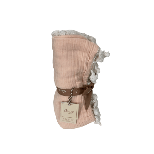 Crane Baby 6 Layer Muslin Blanket, Desert Rose