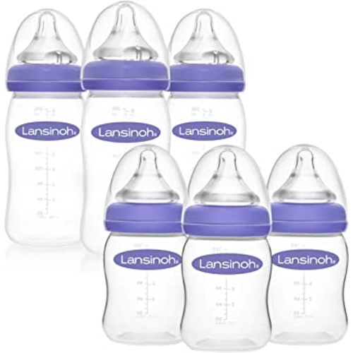 Lansinoh Baby Bottles Bundle, 3 Count Each of 5 Ounces and 8 Ounces