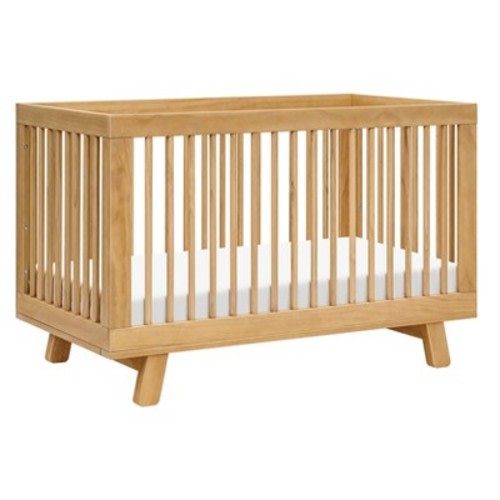 Babyletto Hudson 3-in-1 Convertible Crib with Toddler Rail, Color: Honey