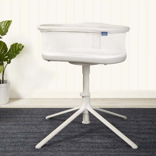 Halo BassiNest Swivel Sleeper 3.0, Over-Bed Baby Bassinet with 360 Rotation, Adjustable Height, Breathable Mesh, Safe Close Sleeping, Lowering Wall for Easy Access, Portable Nest