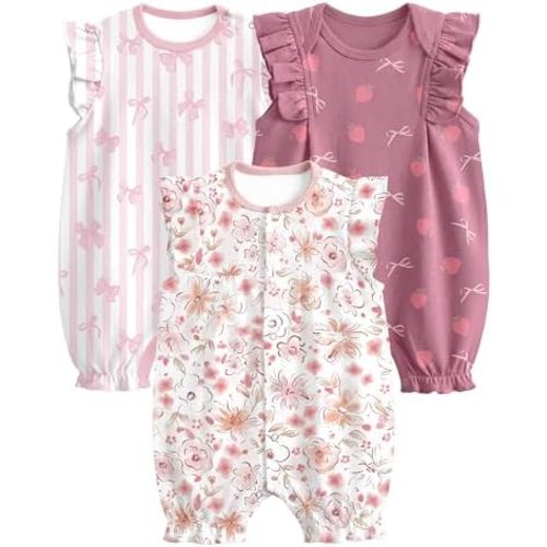 Yoofoss Baby Boy Romper 0-18 Months 100% Organic Cotton Newborn Summer Clothes Short Sleeve Baby Outfit Soft Breathbale