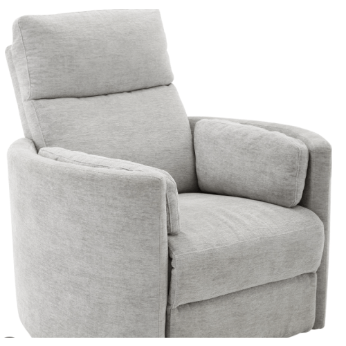 Cocoon Power Recliner in Light Grey fabric