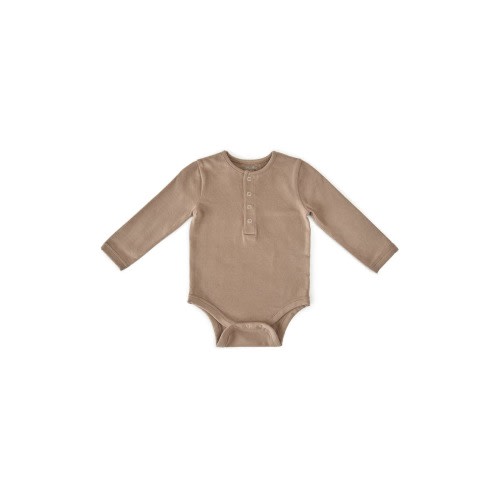 Essentials Long Sleeve Organic Cotton Bodysuit, 3-6M