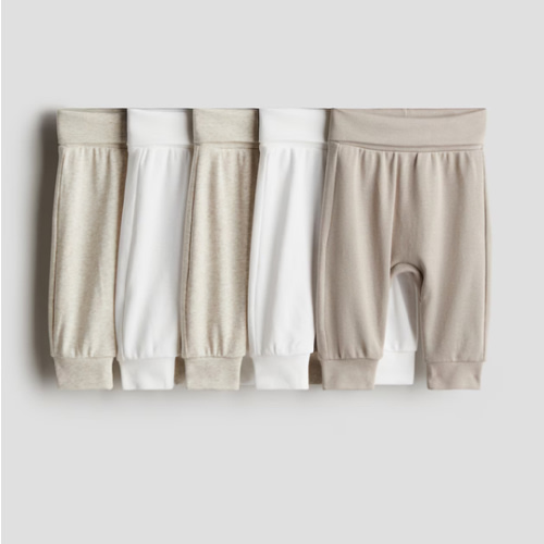 5-PACK FOLDOVER-WAIST PANTS