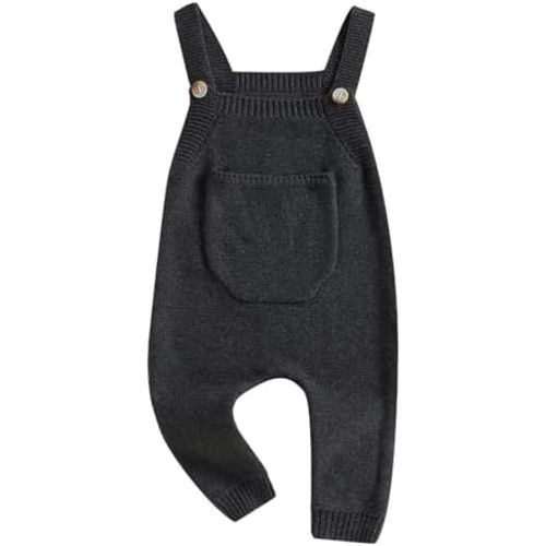 Infant Baby Girl Boy Fall Winter Sweater Romper Pants Solid Knit Jumpsuit Overall One Piece Outfit Clothes