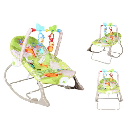 Generic Detachable Soft Baby Rocking Chair with Two Toys, Portable Baby Lounge Chair for Infants, Secure and Comfortable for Newborns, Removable Seat Cushion,