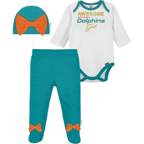 Gerber NFL Baby Girls Nfl Team Footed Pant and Bodysuit Gift Set