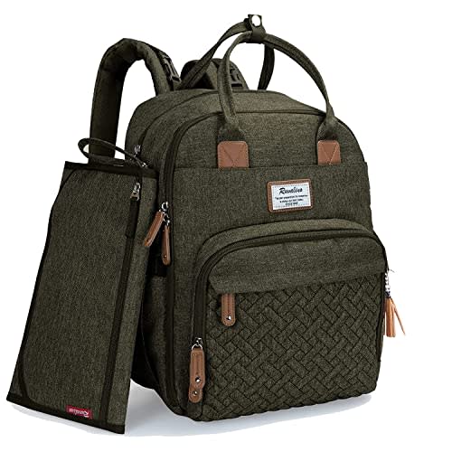 Diaper Bag Backpack, All-in-One | Army Green