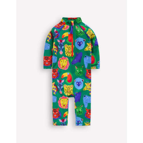 Fun Sun Safe Surfsuit-Multi Animal Faces | Boden USA, 9-12 M