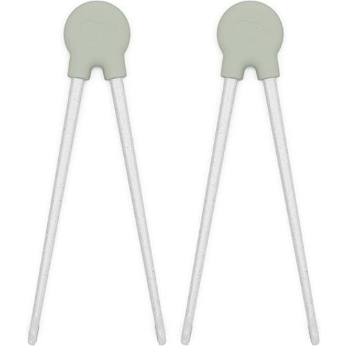 Lalo Chopsticks For Kids - Set of 2 Training Chopsticks Made of Silicone and Eco-Friendly Wheat Straw PP - Ages: 2 Years And Up - Easy to Clean & Dishwasher Safe - Sage