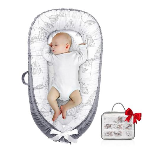 Baby Lounger Cover, protable Baby Lounger, Baby Snuggle Lounger me, Baby Gift, Adjustable Baby Lounger, line Leaves Baby Lounger